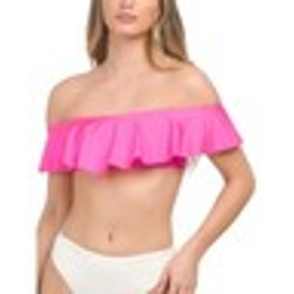 Trina Turk Monaco Off The Shoulder Bandeau Top in Pink Size 12 - Picture 1 of 3